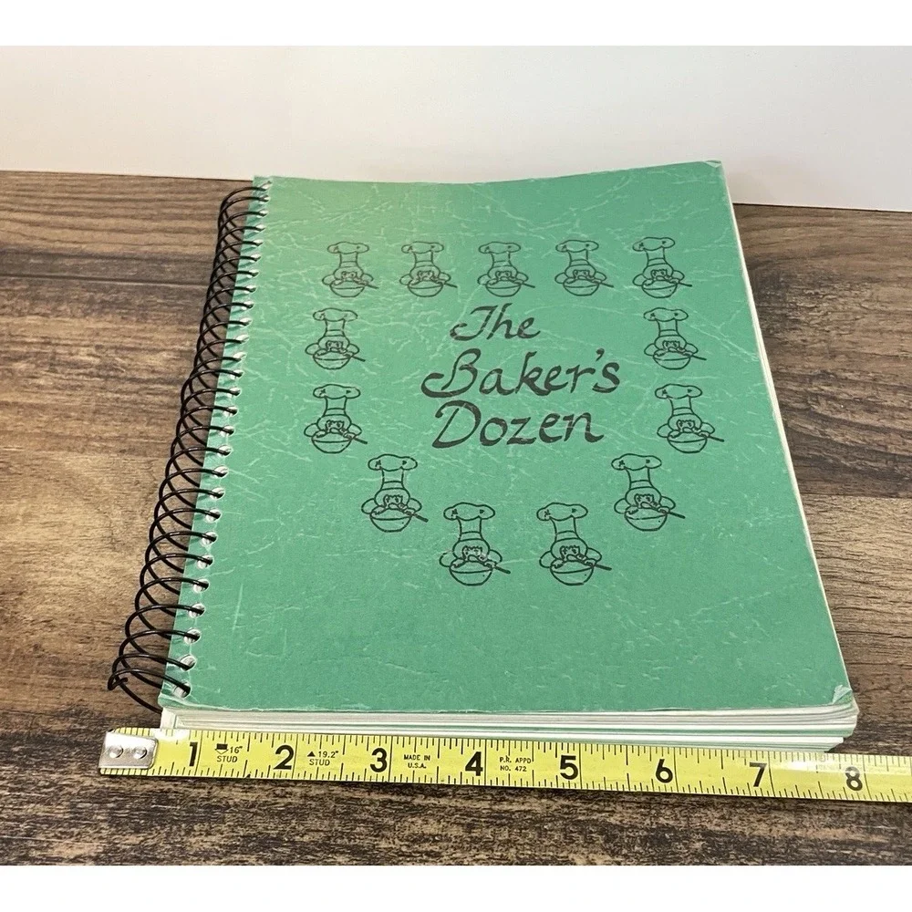 Baker's Dozen Cook Book Cookbook Waverly Iowa 13 Member Group Green Cover Spiral